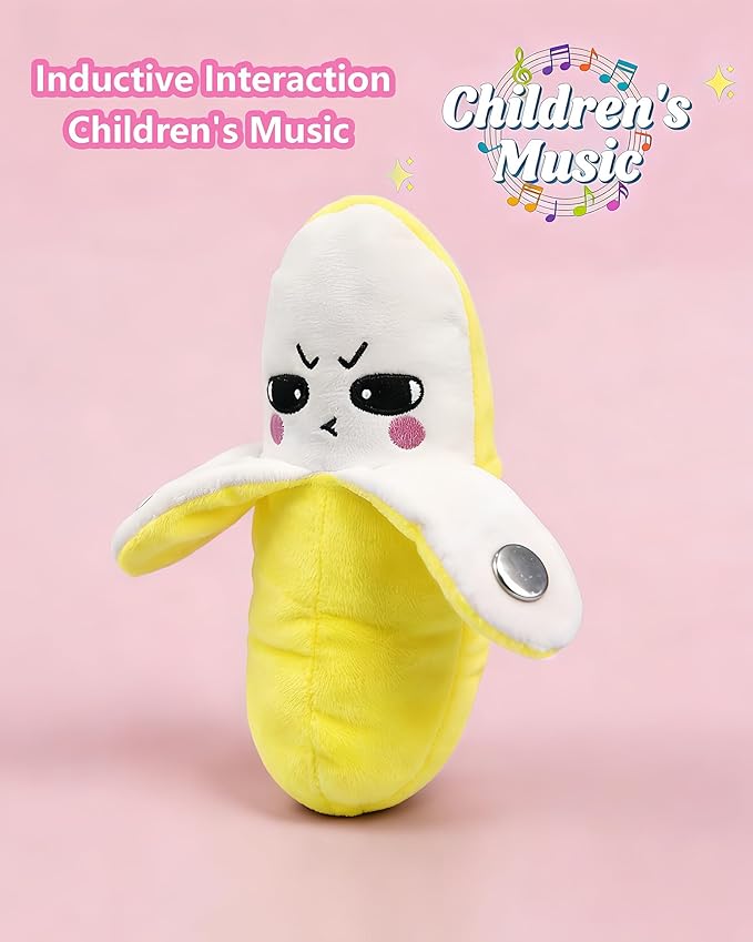 Baby Musical Sensory Toy,nteractive Musical Plush Toy with Sounds，Sensory Activity Learning Educational Kid Toy,Fun Christmas and Birthday Gifts Suitable for Multiplayer interaction (Yellow Banana)