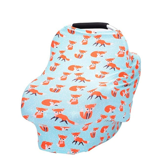 Nursing Cover,Breastfeeding Scarf,Baby Car Seat Covers Canopies,Infant Stroller Cover for Girls and Boys Baby Shower Gifts (Fox)