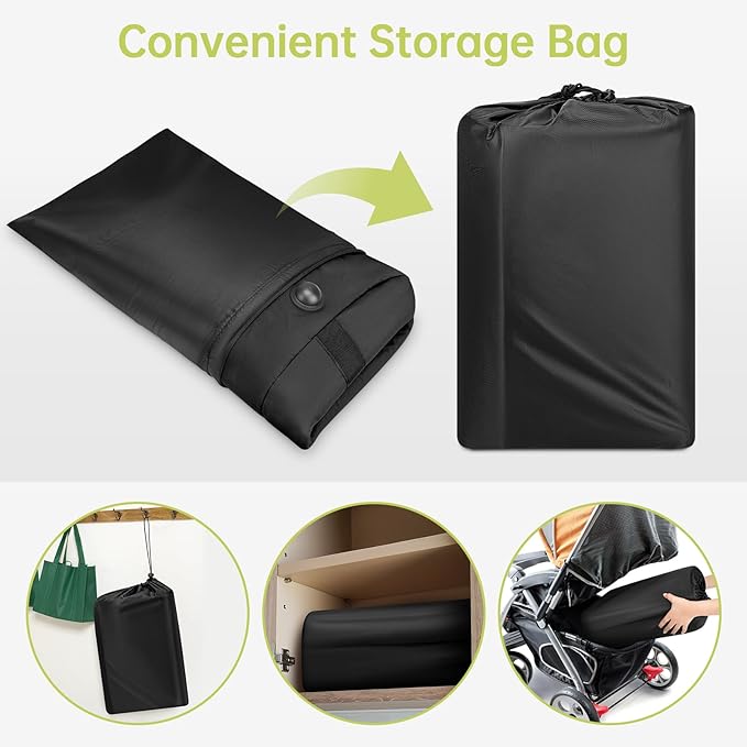 YOREPEK Infant Car Seat Travel Bag Compatible with Nuna Pipa Car Seat and Base, Fits for Doona Car Seat without Base, Padded Carseat Cover for Airplane Travel, Car Seat Bags for Air Travel, All Black