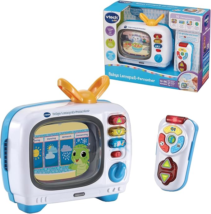 Vtech Interactive Baby Toy 12 Months + with Music, Animal Sounds, Colorful Images and Rotating Roller, Educational Toy for Babies and Toddlers