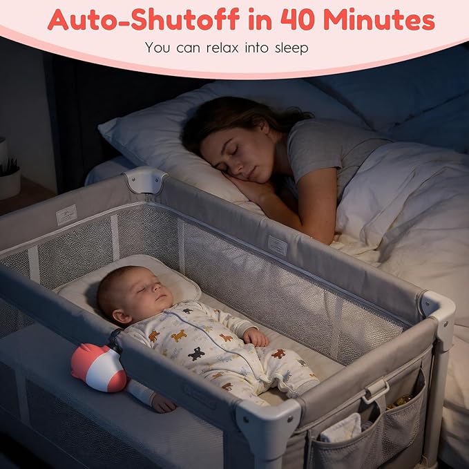 Hands-Free Baby Stroller Rocker | Automatic Rocking Device for Cribs, Bouncers, and Strollers | Baby Vibrating Soother with 5-Speed Settings, 12-Hour Portable Use, 40-Minute Timer, Newborn Essential
