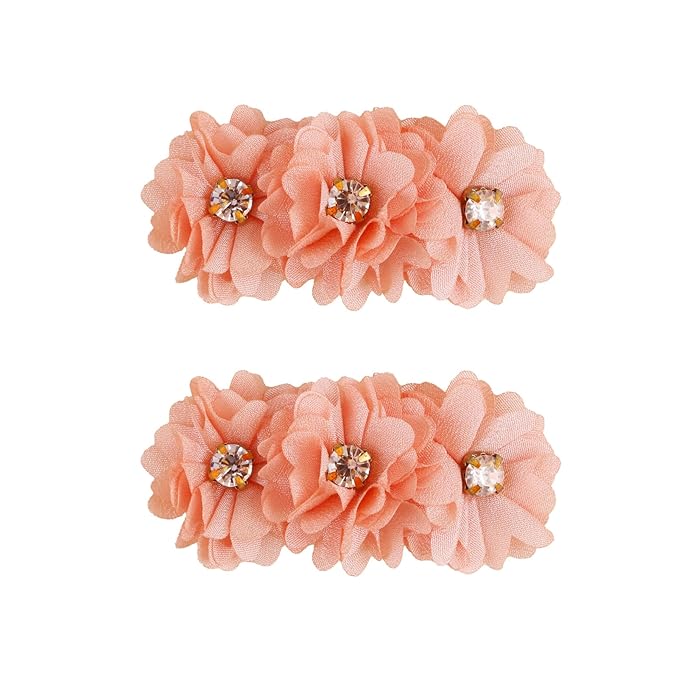 Flower Hair Clips Set-Cherrboll 10pcs Floral Hair Bow Accessories for Baby Girl Toddles Teen Gifts
