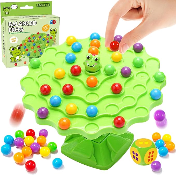 Interactive Balance Game, 2-Player Balanced Tree Board Game with Colorful Beads, Balance Tree Learning Educational Toy, Fun Two-Player Family Desktop Game for Kids Boys Girls Gifts(Beads)