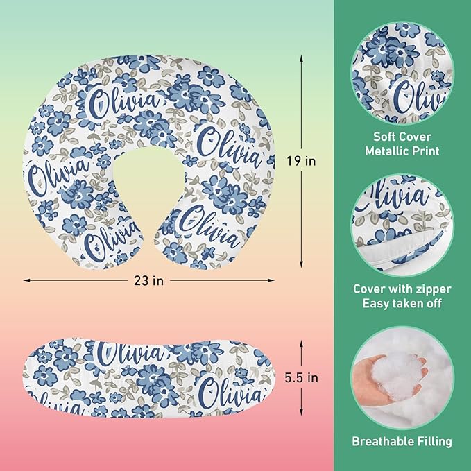 Custom Car Seat Covers for Babies - Breathable Baby Car Seat Cover for Girls Boys, Blue Pattern Kick-Proof Newborn Carrier Canopy Stretchy Stroller Cover for 4 Seasons