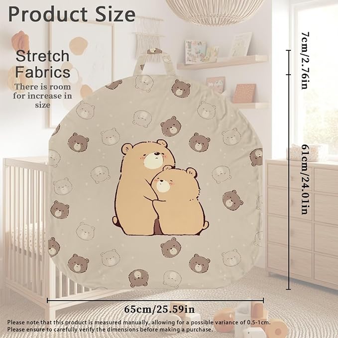 Newborn Lounger Cover, Bear Comfortable Newborn Lounger Cover Newborn Lounger Pillow Cover Removable Baby Lounger Slipcover Soft Infant Lounger Cover for Baby Boys Girls