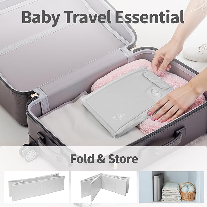 Baby Bathtub for 6M-3Y Toddler, Baby Shower Gifts & Registry Search for Boys Girls, Collapsible & Portable Bathtub for Beach Vacation Travel, Bath Essentials for Toddler, Newborn, Kids