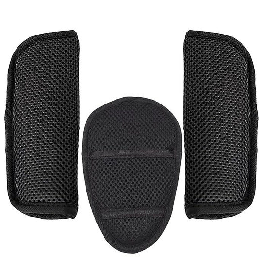3 Pack Seat Straps Shoulder Pads, Stroller Strap Crotch Cushion,Soft Seat Straps Covers Suit for Kids,Pushchair, Stroller,High Chair(Black)