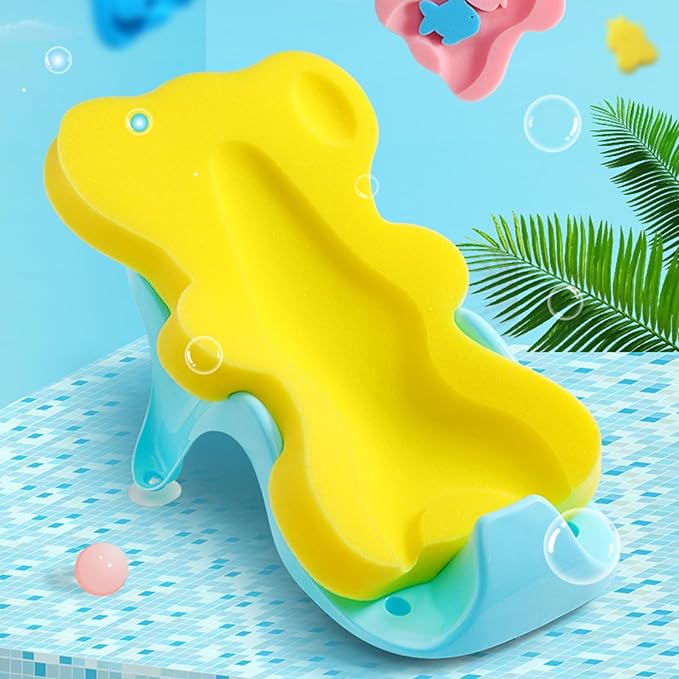 REDYY Newborns Baby Bath Mat Fun and Secure Shower Pad Cushion Bathtub Sponge Mat for Pleasant Bath Hour