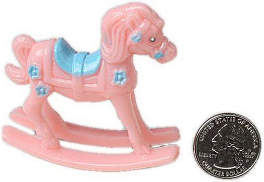 12 Plastic Rocking Horses Baby Shower or Birthday Favor - Pink