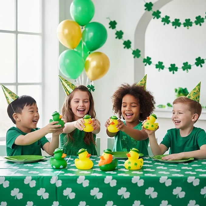 27 PCS St. Patrick's Day Rubber Ducks Baby Showers Accessories Mini 2.16" Duckies Bath Toys for Kids Girls Boys St. Patrick's Day Party Favors Gift Exchange (St. Patrick's)