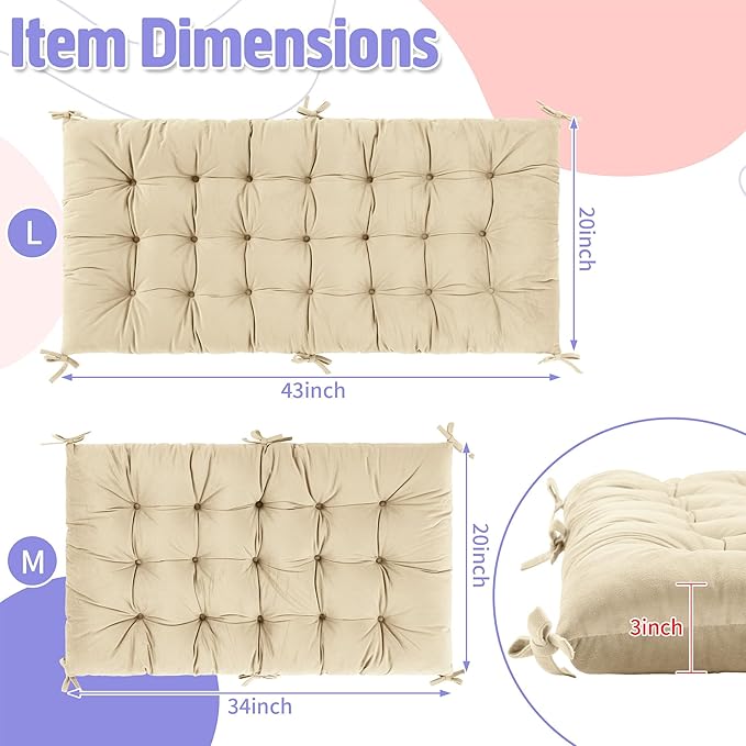 ROYALAY Premium Climbing Arch Set for Kids, Arch Cushion Floor Cushion Toddler Nap Mat (34 * 20 * 3 inch, Apricot)
