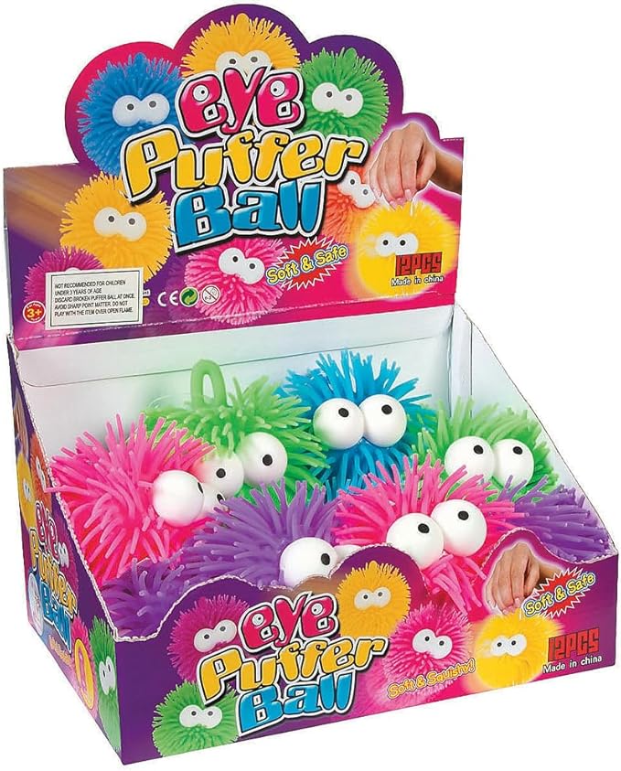 Fun Express Puffer Ball W/Eyes | Fun Outdoor Toy for Kids – Great for Parties, Prizes & Active Play