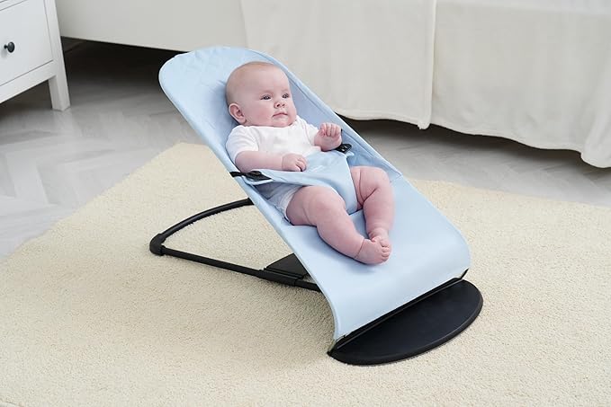 Fabric seat for Bouncer Belltop Compatible with BabyBjörn Bouncer: Soft & Bliss. Cover for Baby Bouncer (seat): Hypoallergenic & Breathable. Seat for Baby Swing: Ergonomic (Soft Blue)