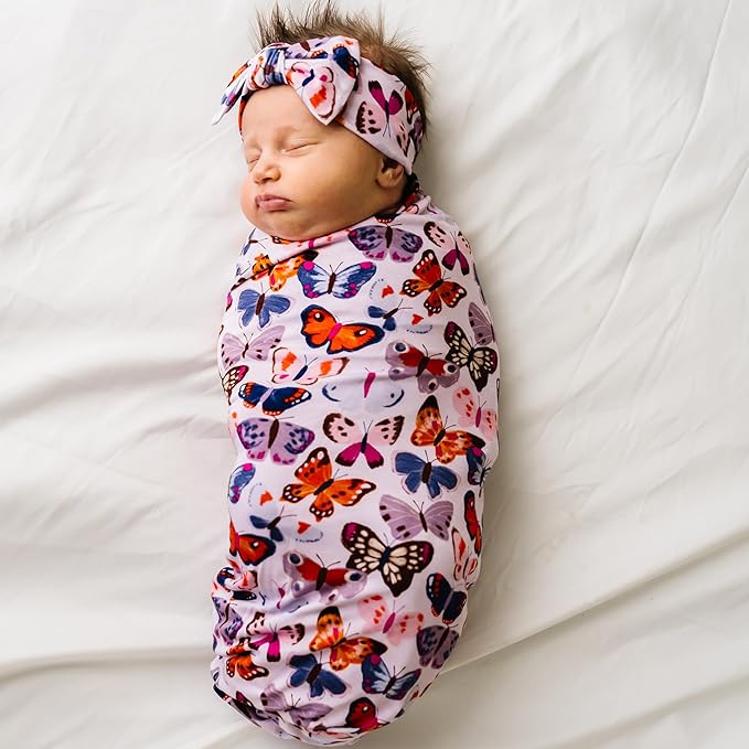 Little Sleepies Luxe Bow Headband, Butterfly Kisses