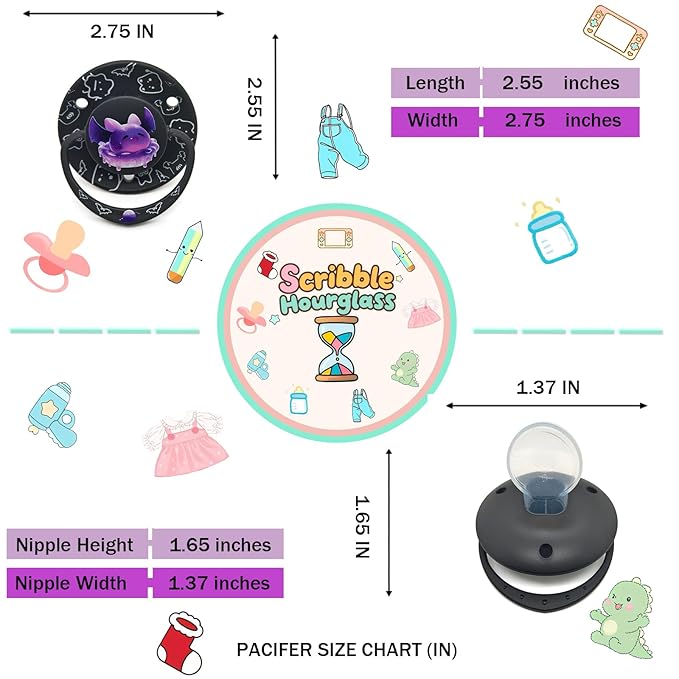 Big Shield Adult Pacifiers for Sleep: Pacifier for Adult with Paci Clips