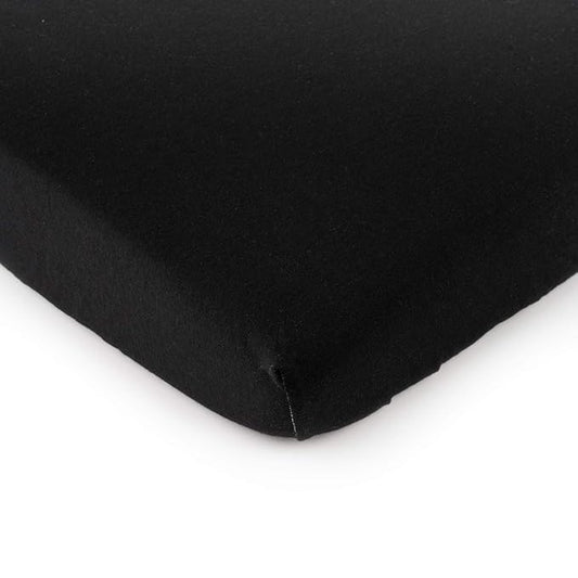 SheetWorld Fitted 100% Cotton Jersey Pack N Play Sheet Fits Graco Square Play Yard 36 x 36, Solid Black, Made in USA
