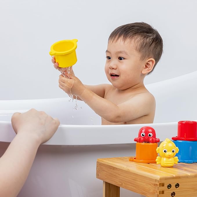 Baby Einstein Ocean Explorers Opus Bath Pals 11-Piece Gift Set, Waterproof Bath Book, Bath Cups, Animal Shape Bath Toys for Baby and Toddler, Ages 3 Months and Up