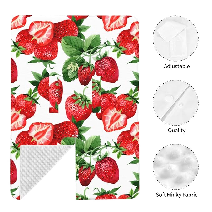 Strawberries Car Seat Covers Canopy for Baby Nursing Cover Breastfeeding Covers Infant Stroller Cover for Newborn Shower Gift