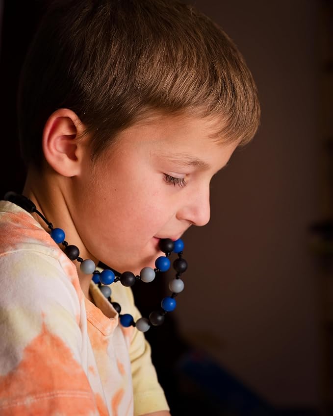 Munchables Navy Camo Sensory Chewelry Necklace