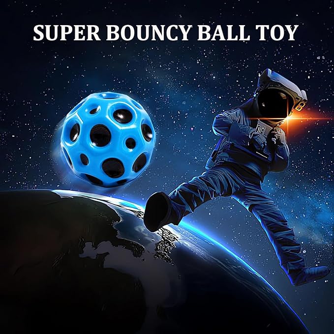 Tendry Extreme High Bouncing Ball Moon Shape for Kids of All Ages, Improve Hand-Eye Coordination, Easy to Grip and Catch by Athletes as a Sport Training Balls