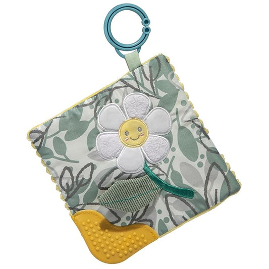 Mary Meyer Sweet Soothie Crinkle Teether Toy with Baby Paper and Squeaker, 6 x 6-Inches, Daisy