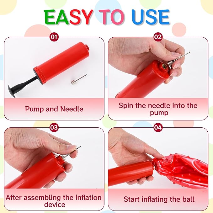 12PCS Bouncy Balls for Kids Toddlers, 7 Inch Sensory Balls Spiky Massage Stress Ball Bulk with Air Pump, Indoor Outdoor Sports Sensory Toys & Party Favors(Red)