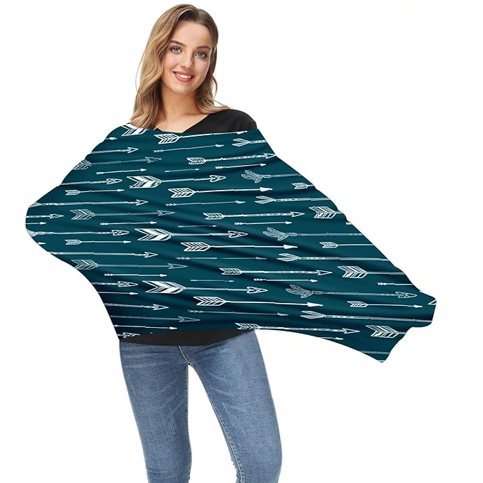 Baby Car Seat Stroller Covers Indian Arrows Nursing Cover Breastfeeding Scarf Soft Breathable Stretchy Coverage Carseat Canopy Cover for Boys and Girls Soft Breathable Multi Use