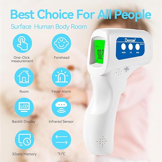 [Value Bundle] Berrcom Forehead Thermometer JXB-178 & Berrcom Forehead Thermometer for Adults and KidsJXB-183