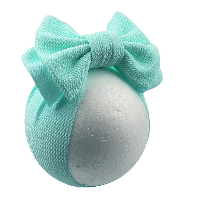 Bows for Baby Girls Headband, Newborn Bows Headbands Baby Hair Bows Hairbands Hair Accessories.(FD104-Mint Peach)
