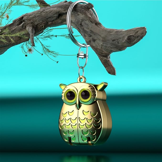 Portable Owl Keychains Nail Clippers, 2025 New 2-in-1 Foldable Owl Nail Clippe with File, German Professional Stainless Steel Small