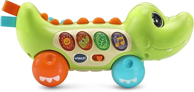 Vtech Baby Educational Crocodile - Interactive Baby Toy with Music, Phrases and Sounds - Colorful Crocodile on Wheels with Multiple Keys for 6-36 Months