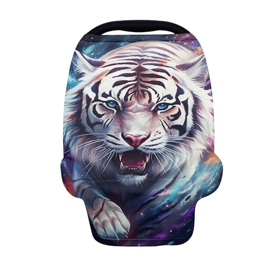 HUIACONG Galaxy Tiger Privacy Nursing Covers Starry Tiger Baby Carseat Canopy Stretchy Travel Breastfeeding Scarf for Boys Breastfeeding Car Seat Cover