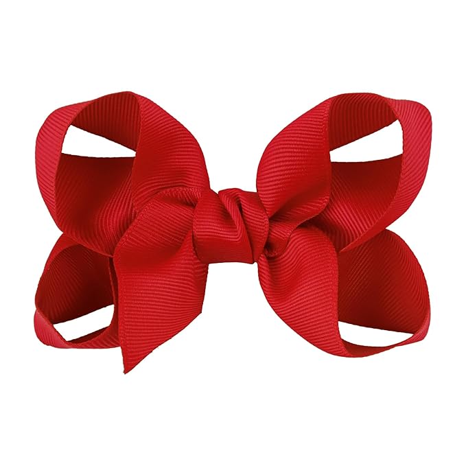 Baby Girl Bows 4th of July Accessories Hair Clips for Girls Patriotic Hair Bow Red Headband Ribbon Bowknot Alligator School Kids Girls Cheer Bow Red Favor Gift