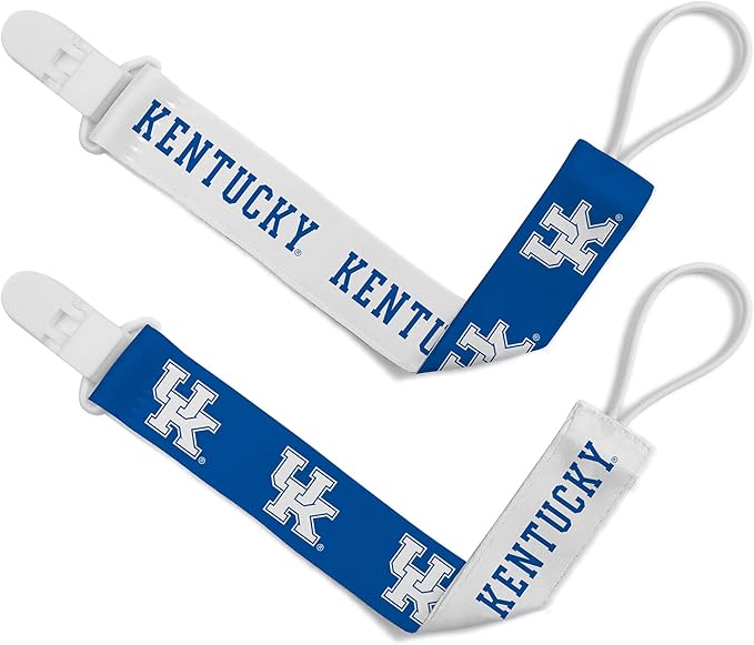 Baby Fanatic Officially Licensed Unisex Pacifier Clip 2-Pack - NCAA Kentucky Wildcats - Officially Licensed Baby Apparel