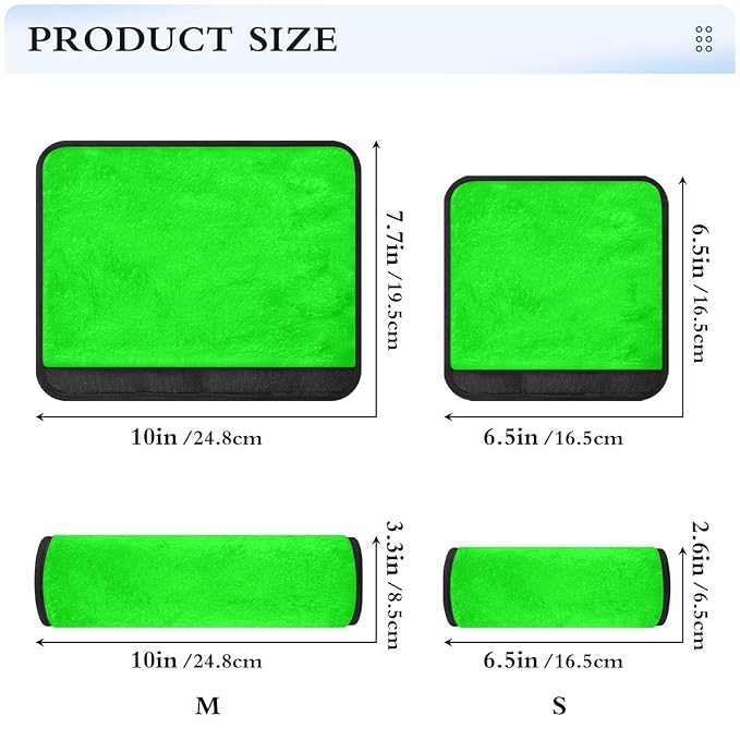 Neon Lime Green Seat Belt Cover 2 Pack for Car Seat Strap Shoulder Seatbelt Covers Baby Kids Soft Car Seat Cover Pad Car Accessories for Boys Girls Adults Babies 10 in