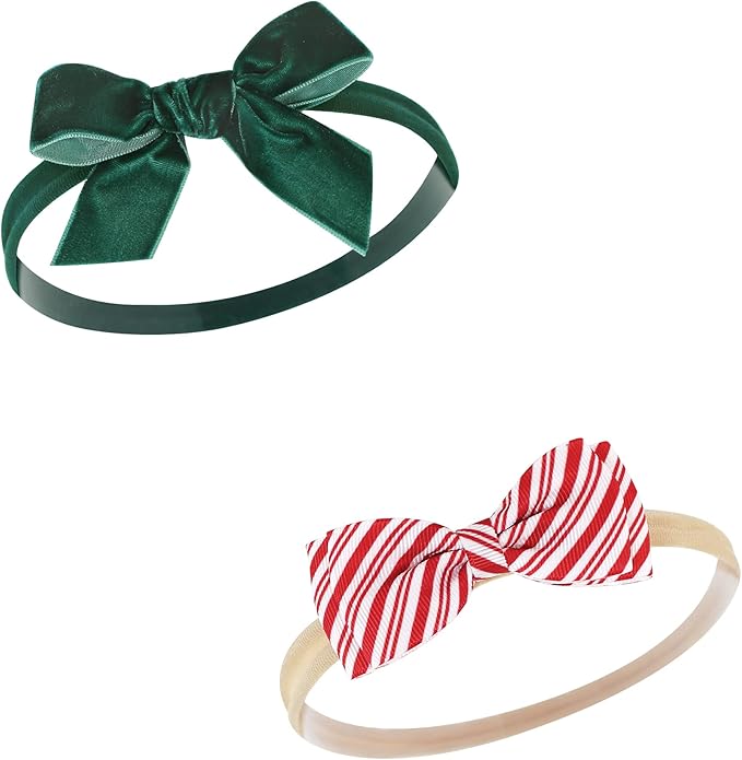 Hudson Baby Cotton and Synthetic Headbands, Size 0-24 Months