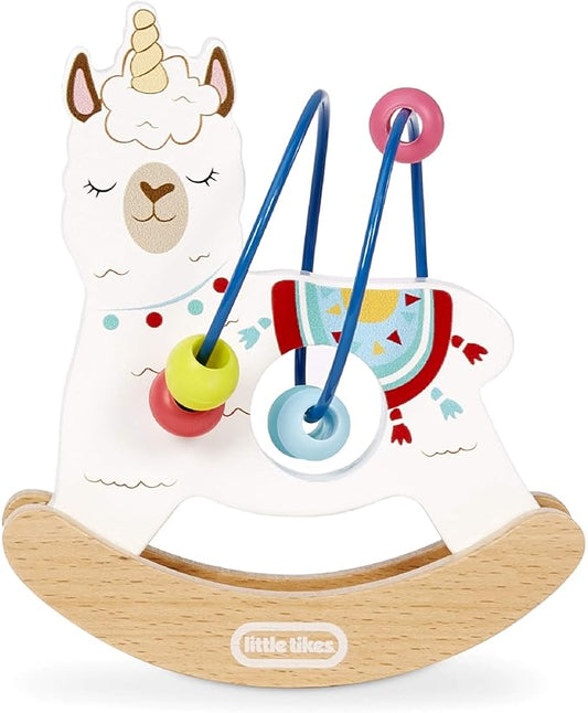 Little Tikes Wooden Critters Llama-Corn Busy Beads Maze Developmental Toy