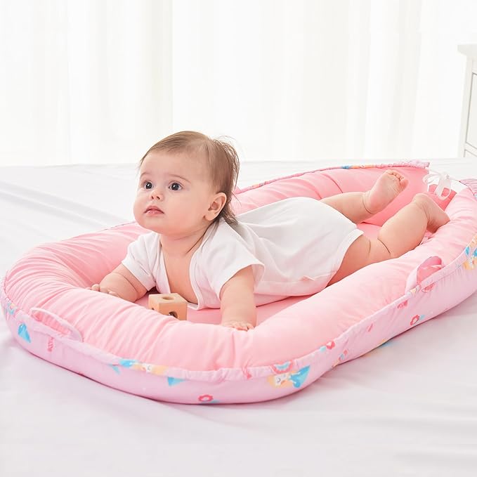 Viviland Baby Lounger Snuggle Me Lounger Fits 0-24 Months Newborn Infant Babies, Princess
