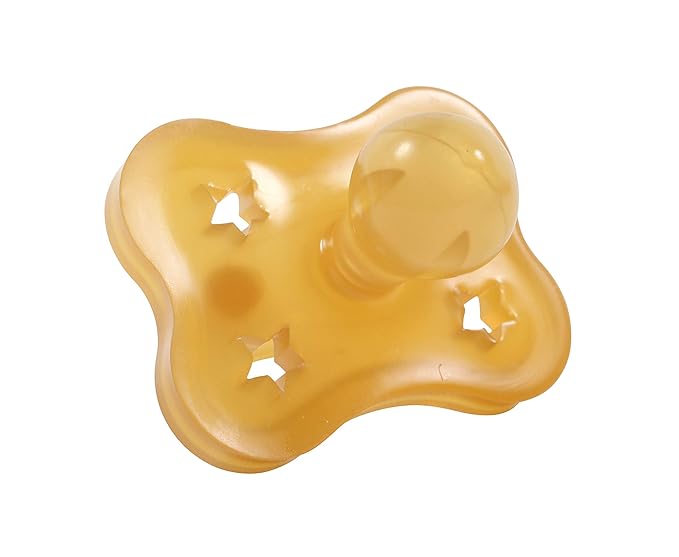 Sweetie Rubber Pacifier Star Shape Rubber Natural Rubber with Rounded Nipple 1 Count (12-18 Large)