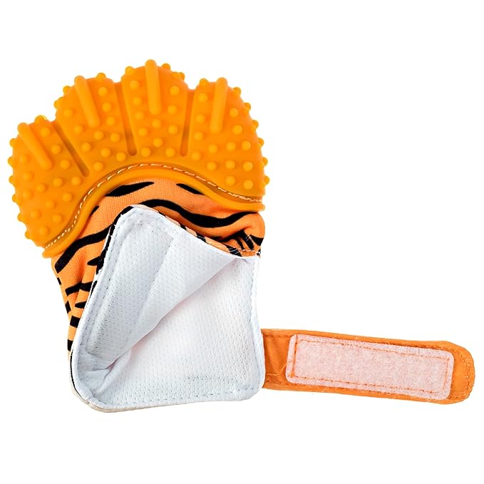 ® Teething Mitten | Orange Tiger Teething Paw