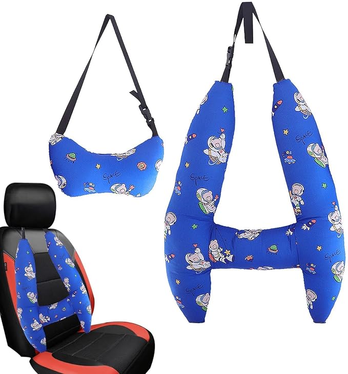 Generic Kids Car Seat Head Support H Shape Kids Neck Pillow - Kid Car Sleeping Head Support, 28x22in Car Travel Pillow with Headrest for Kids and Adults for Head, Neck, Arm Supports