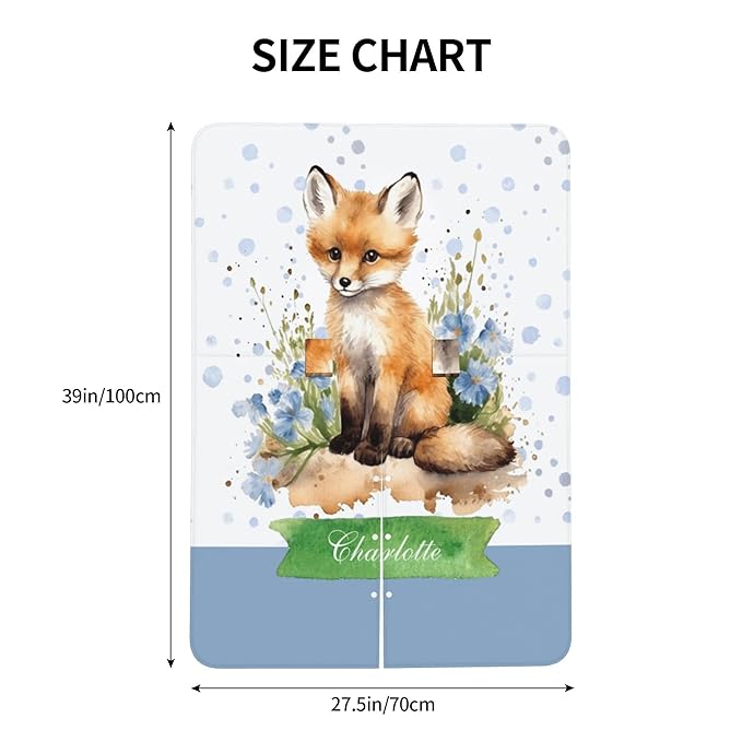 Personalized Baby Car Seat Cover Winter Custom Minky Carseat Cover Boy Girls with Name Fox Carseat Canopy Customized Car Seat Canopy Infant Carrier Covers Nursing Cover Toddler Blanket