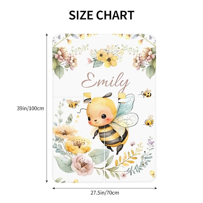 Personalized Winter Carseat Cover for Baby Custom Name Car Seat Canopy for Newborn Baby Boys Girls 2 in 1 Mom Nursing Breastfeeding Covers Bee Minky Baby Carrier Stroller Covers