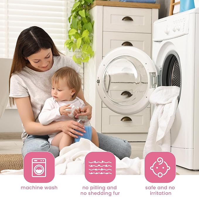 Softan Baby Hooded Towels and Washcloths Set 6 Pack, 28x28 Ultra Soft & Absorbent Baby Bath Towels for Newborn Infant Toddler, Unisex Boys Girls (Pink Elephant)