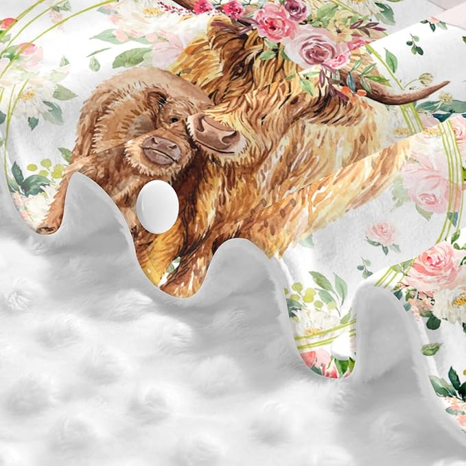 Personalized Baby Car Seat Canopy for Babies with Name, Custom Floral Cow Stroller Car Seat Covers for Girls, Minky Nursing Carseat Cover for Breastfeeding, Car Seat Canopies for Newborn