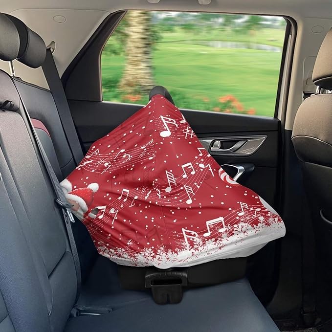 AFPANQZ Snowman Baby Car Seat Covers Winter Cozy for Girls Boys Multifunctional Infant Car Seat Canopy Nursing Cover High Chair Cover Full Coverage