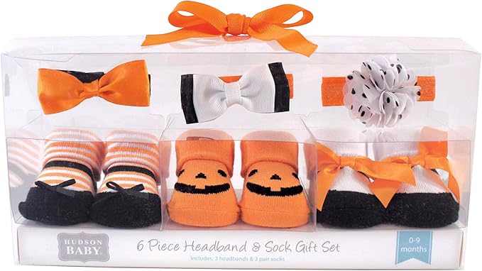 Hudson Baby Girl's Headband and Socks Giftset