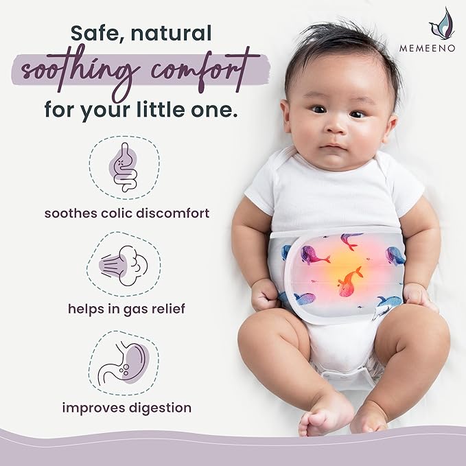 Colic & Gas Relief Baby Belly Band - Ceta (Whale)