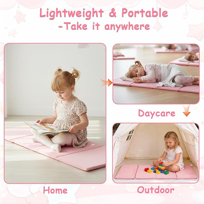Tiita Kids Nap Mat, Foldable Play Mat, Sleeping Pad