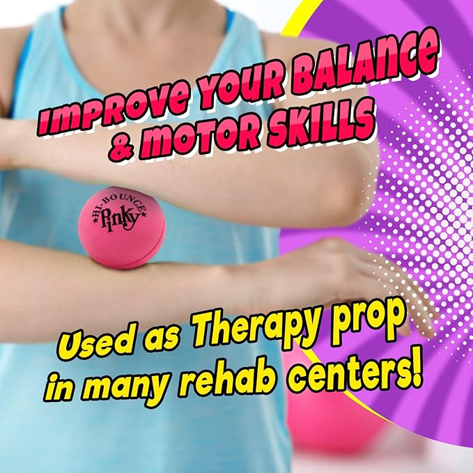 JA-RU Super Bounce Pinky Ball (1 Bouncy Ball) Outdoor Games & Indoor Playground Kids Toys. Massage Therapy Stress Balls. Sports Party Favors & Carnival Prizes in Bulk. 976-1p
